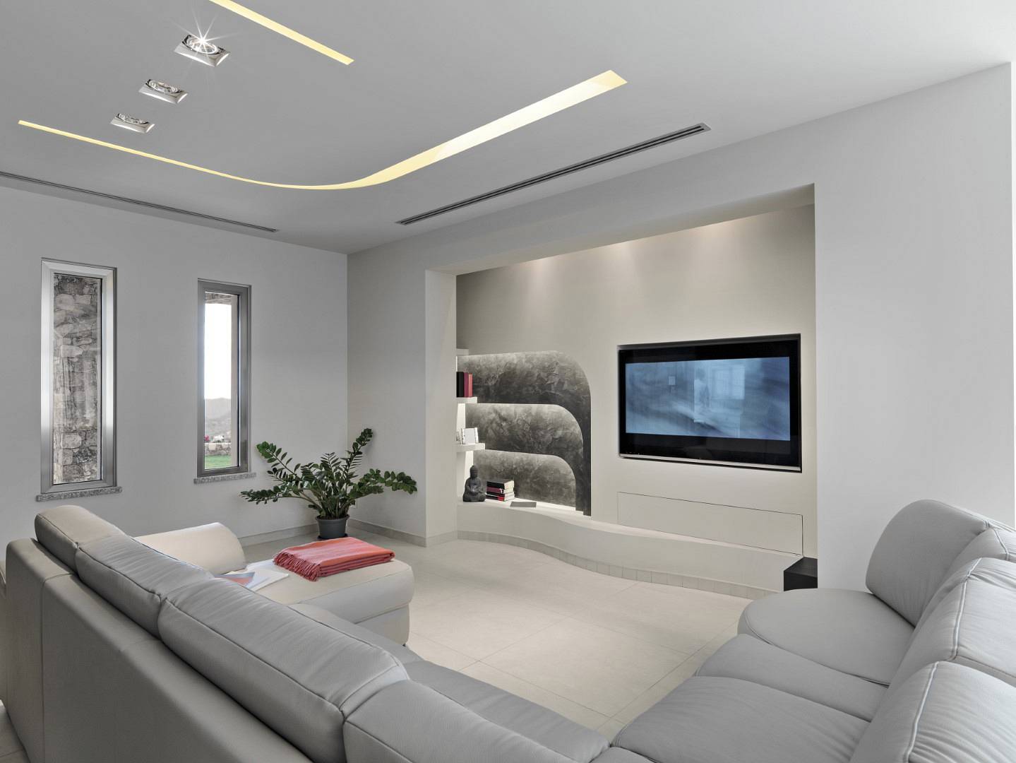 interiors shots of a modern apartment in the foreground the leat