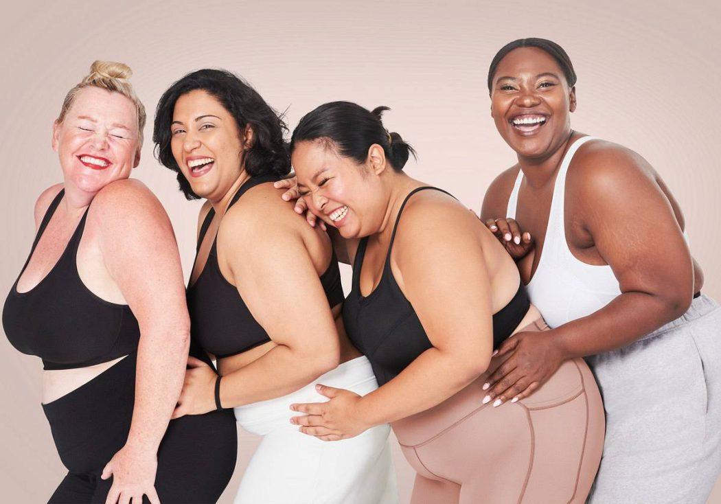 Body positivity diverse curvy women sportswear