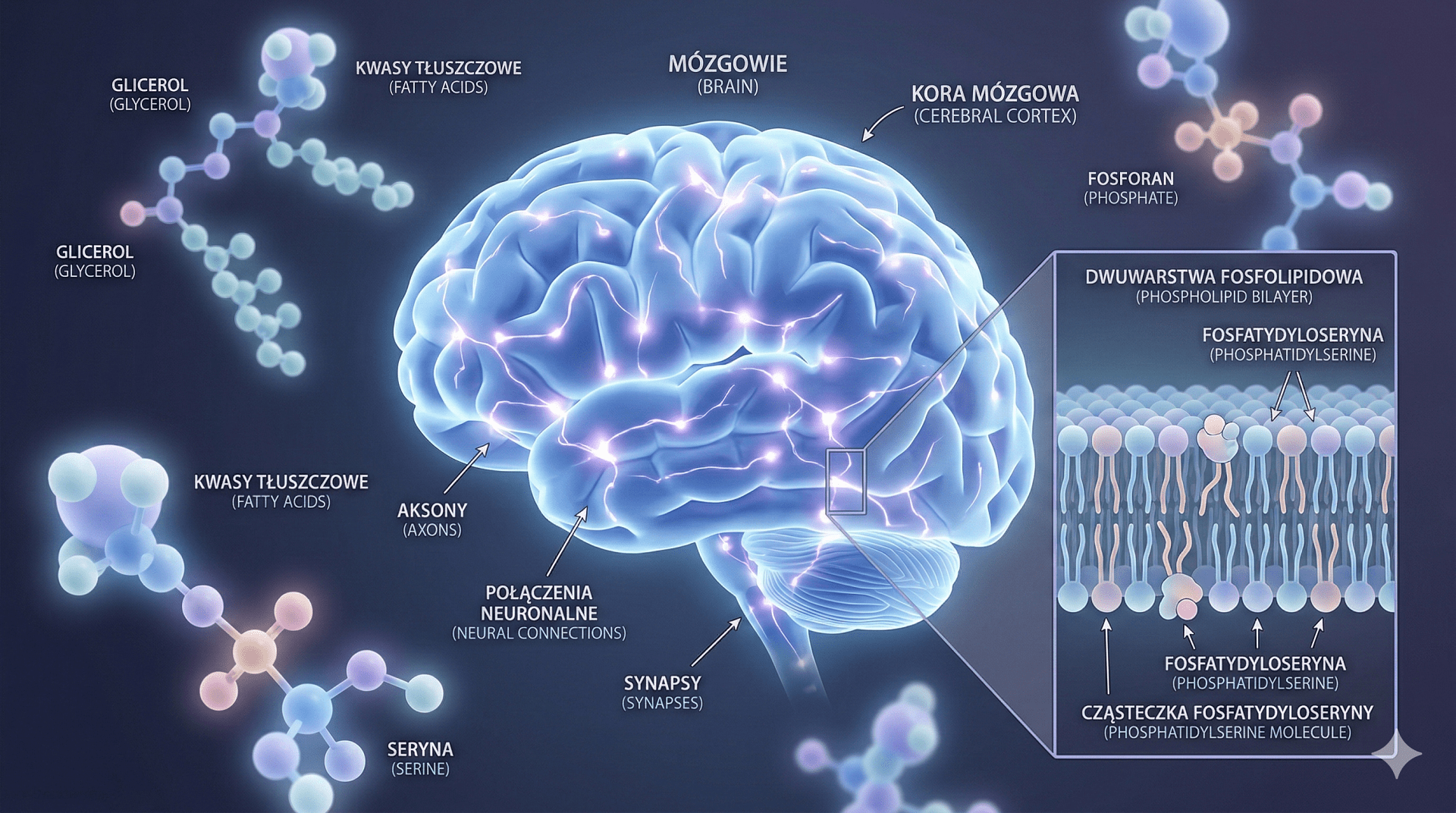 Fosfatydyloseryna – składnik wspierający pamięć, koncentrację i odporność na stres