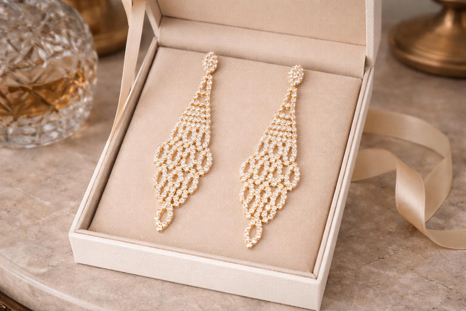 eleganckie kolczyki z cyrkoniami