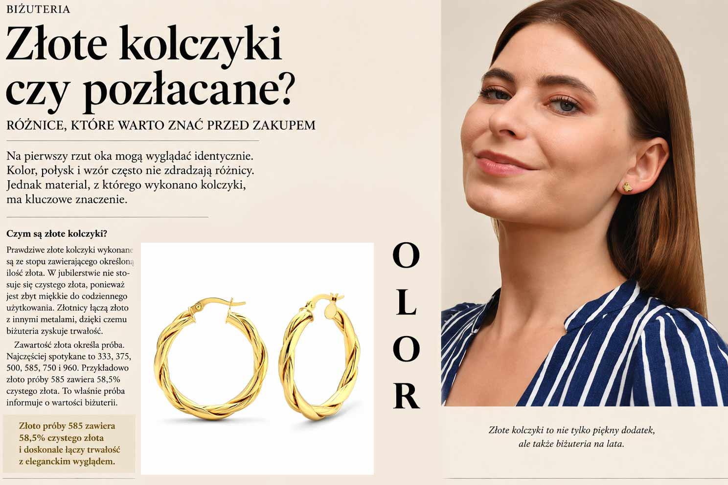 Złote kolczyki czy pozłacane? Najważniejsze różnice, które warto poznać przed zakupem