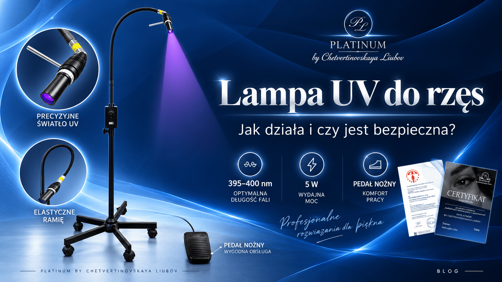 Lampa UV do przedłużania rzęs – parametry, bezpieczeństwo i praca w gabinecie