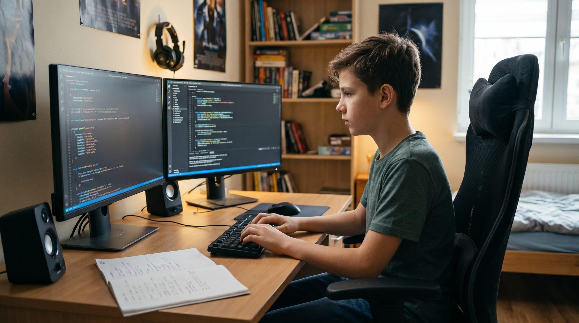 Domowe biuro młodego programisty. Jak urządzić pokój do nauki kodowania?